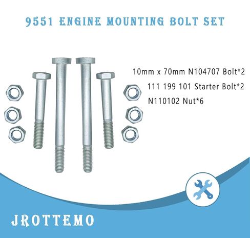 9551 Engine Mounting Bolt Set (71-on) Compatible with VW Aircooled Engines and Dune Buggy（2 Sets） in Saudi Arabia