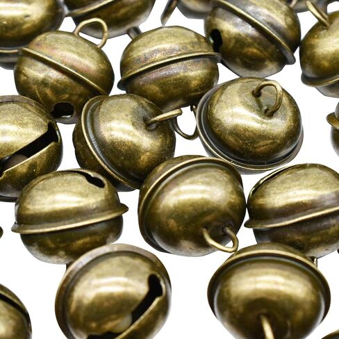 40 PCS Vintage Jingle Bell 1 Inches Antique Decorative Tone Copper Bell for Door Bell Wedding Christmas Tree Crafts Hallowmas Decoration in Saudi Arabia