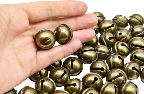 40 PCS Vintage Jingle Bell 1 Inches Antique Decorative Tone Copper Bell for Door Bell Wedding Christmas Tree Crafts Hallowmas Decoration in Saudi Arabia