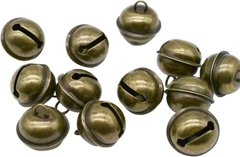 40 PCS Vintage Jingle Bell 1 Inches Antique Decorative Tone Copper Bell for Door Bell Wedding Christmas Tree Crafts Hallowmas Decoration in Saudi Arabia