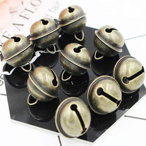 40 PCS Vintage Jingle Bell 1 Inches Antique Decorative Tone Copper Bell for Door Bell Wedding Christmas Tree Crafts Hallowmas Decoration in Saudi Arabia