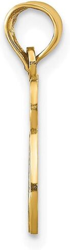 Saris and Things 14k Yellow Gold Solid Chai Cut-out Charm Pendant in Saudi Arabia