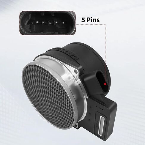 AF10043 Mass Air Flow Sensor Replacement for Chevy Silverado Suburban Tahoe GMC Sierra Yukon Eldorado Escalade Replace 25318411, 25168491, 2134160 in Kuwait