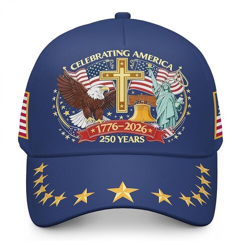 250 Anniversary USA Hat Patterned Baseball Cap for Men Women in Kuwait