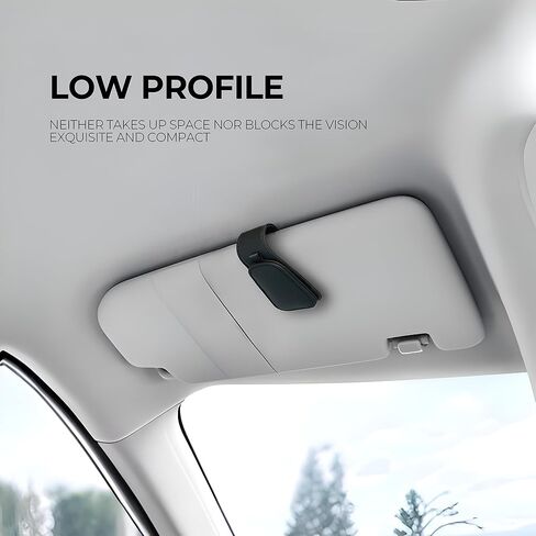 Sunglass Holder for Car Visor 2 Pack, Double Magnetic Leather Sunglasses Holder Clip, Universal for Car SUV Truck in Saudi Arabia
