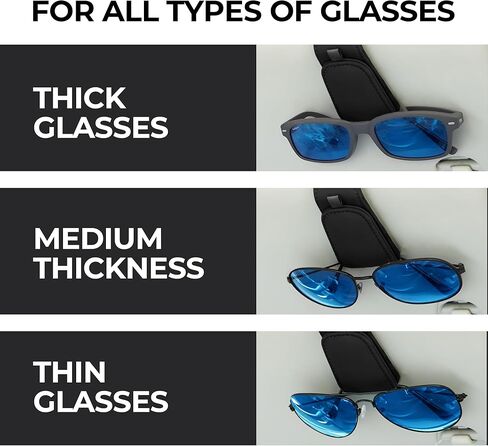 Sunglass Holder for Car Visor 2 Pack, Double Magnetic Leather Sunglasses Holder Clip, Universal for Car SUV Truck in Saudi Arabia