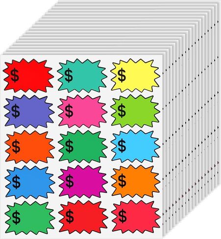 300 قطعة من ملصقات بطاقات الأسعار، ملصقات تسعير ذاتية اللصق مقاس 2 × 3 بوصة مع مساحة كتابة فارغة لكتابة الأسعار للبيع بالتجزئة وأسواق السلع المستعملة والساحات ومبيعات العقارات in Saudi Arabia