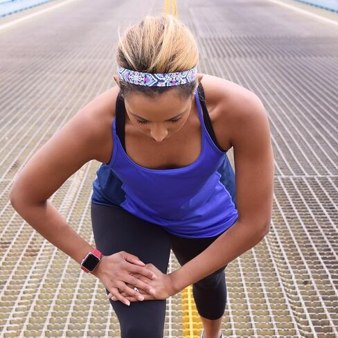 Sweaty Bands Womens Girls Headband - Non-Slip Velvet-Lined Sports Hairband - Fiesta Blue 1-Inch in Saudi Arabia