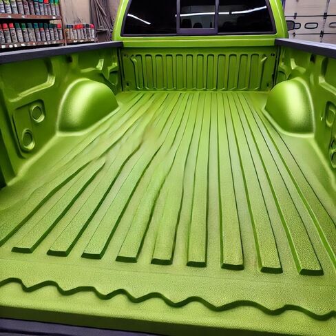 Raptor Truck Bed Liner Kit with Colored Lime Green Tint and Spray Gun - 2 Liters - Protective Spray On Paint for Coating Trucks, Tailgates, Vehicle Undercoating - Tintable Bedliner Formula in Saudi Arabia