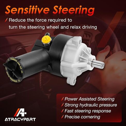 Power Steering Pump with Reservoir, Compatible with 1990-1997 Ford F150/F200/F250/F350/Bronco, Replace #20-7272, E7TZ3A674BBRM, F0TZ3A674A in Saudi Arabia