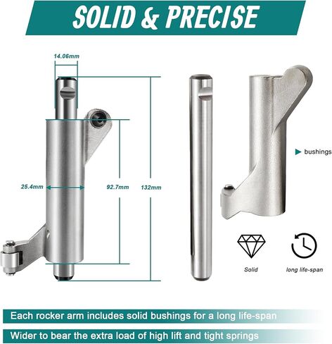 MoKitDora Roller Rocker Arms Shafts Set for Harley 1984-2017 EVO Twin Cam Big Twin 1986-2024 Sportster XL Dyna Softail Touring in Saudi Arabia