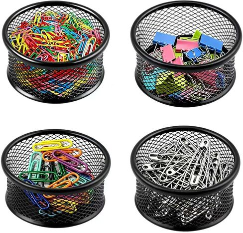 Mesh Paper Clip Holder 2 Pcs, Paper Clips Dispenser Papers Clip, Paperclip Holders for Desk, Paper Clip Holder，Paper Clips Dispenser,for Offices, Homes,Schools Organizer Office in Saudi Arabia