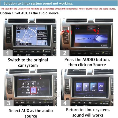 Linux System for Lexus GX460 2009 2010 2011 2012 2013 CarPlay Android Auto Mirror Link Support for Original Car Radio Function Reverse Camera Free Switching with OEM System in Saudi Arabia