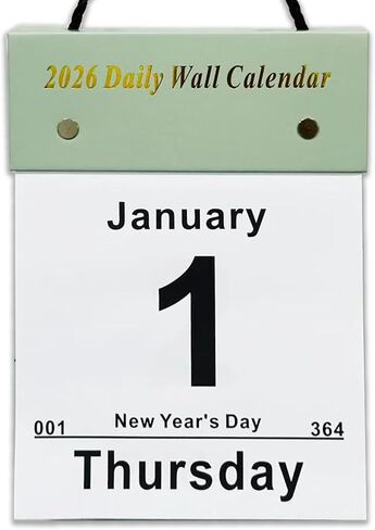 تقويم حائط 2026 - تقويم حائط 2026 صفحة في اليوم، 6.5 بوصة × 8.6 بوصة، تقويم 2026 مع فتحة تعليق، تواريخ واضحة كبيرة، علامات العطلات، تقويم 2026 للمنزل والمكتب - أزرق in Saudi Arabia