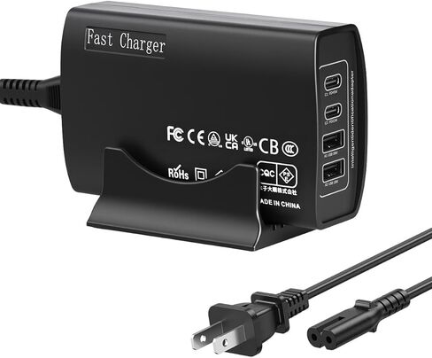 USB Charger, CIVIE High Speed 60W Multiport USB Charger 6-Port USB Desktop Charger Station Hub with PowerSmart Technology for Smartphone, iPhone, Samsung, Huawei, Ipad, Table and More in Saudi Arabia