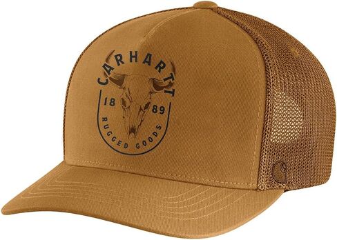 قبعة رسم جمجمة من القماش الشبكي من الخلف للرجال من Carhartt in Saudi Arabia