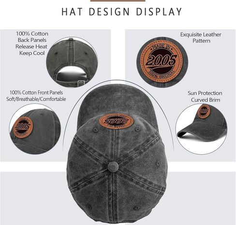 21st Birthday Gifts for Him Birthday Decorations Men Males 21 Year Old Birthday Gifts for Son 100% Cotton Hat in Saudi Arabia