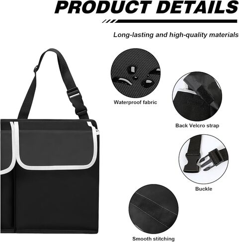 Car Trunk Organizer, Trunk Hanging Large Storage with Adjustable Straps, Waterproof Collapsible Cargo Storage Bag with 4 Pockets, Car Interior Accessories for SUV, Truck in Saudi Arabia