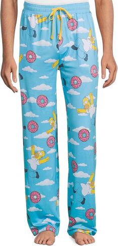 The Simpsons Pajama Pants Men's Homer Simpson Doughnuts Lounge PJ Bottoms in Saudi Arabia