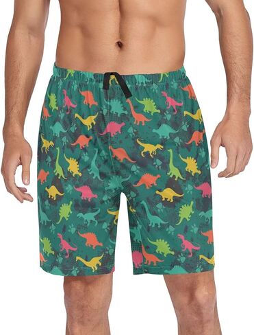 Funny Pattern Men's Pajama Shorts Cozy Pajama Bottoms Fashion Sleep Shorts Chic Pjs Pants with Pockets Drawstring in Saudi Arabia