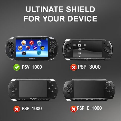 حافظة واقية شفافة لجهاز PS Vita 1000 - غطاء صلب شفاف من البولي كربونات مع فيلم واقي للشاشة الأمامية - متوافق مع PlayStation Vita 1000 فقط in Kuwait