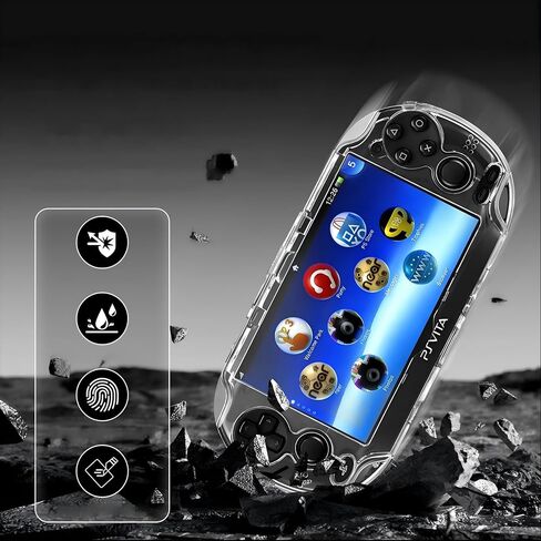 حافظة واقية شفافة لجهاز PS Vita 1000 - غطاء صلب شفاف من البولي كربونات مع فيلم واقي للشاشة الأمامية - متوافق مع PlayStation Vita 1000 فقط in Kuwait