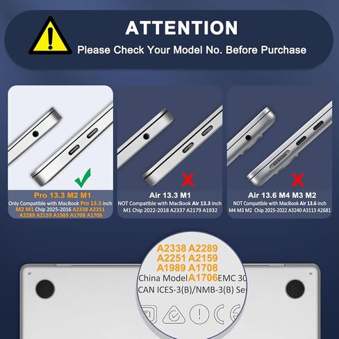 حافظة MOSISO متوافقة مع جهاز MacBook Pro 13 بوصة M2 2025، 2024، 2023، 2022-2016 A2338 M1 A2251 A2289 A2159 A1989 A1708 A1706، حافظة صلبة من البلاستيك على شكل زهور مقسمة وغطاء لوحة مفاتيح وفيلم شاشة، وردي in Kuwait