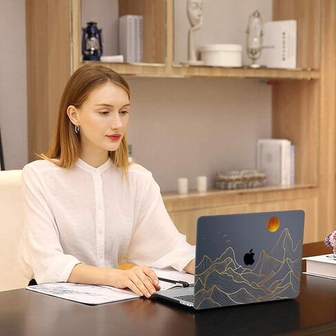 حافظة MOSISO متوافقة مع جهاز MacBook Pro 13 بوصة M2 2026 2025 2024 2023 2022 2021 2020 2019-2016 A2338 M1 A2251 A2289 A2159 A1989 A1708 A1706، غطاء حماية من البلاستيك الصلب، غروب الشمس الجبلية in Saudi Arabia