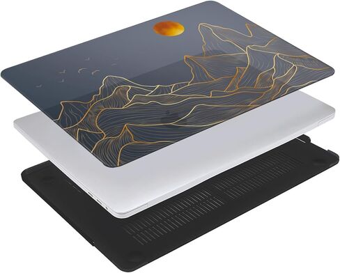 حافظة MOSISO متوافقة مع جهاز MacBook Pro 13 بوصة M2 2026 2025 2024 2023 2022 2021 2020 2019-2016 A2338 M1 A2251 A2289 A2159 A1989 A1708 A1706، غطاء حماية من البلاستيك الصلب، غروب الشمس الجبلية in Saudi Arabia