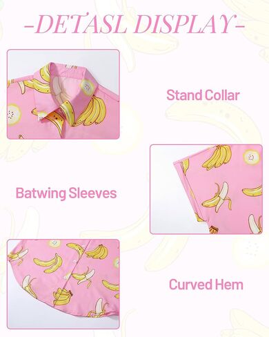 Hawaiian Shirts for Women Floral Summer Button Down Beach Blouse V Neck Batwing Short Sleeve Luau Aloha Party Tops in Saudi Arabia