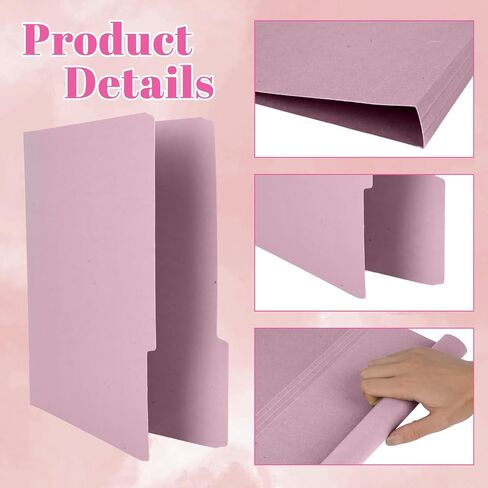 24 Pack Pink File Folders Letter Size,1/3 Cut Tab Decorative Manilla Folders with Gradient Design,Pink Office Supplies for Organizing,Paper Pocket Folder Easy Storage Home Classroom Office in Kuwait