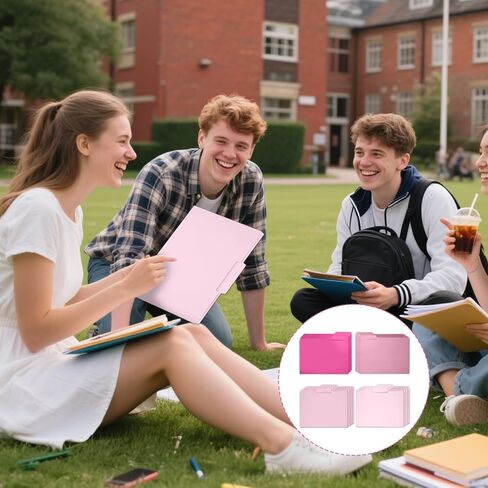 24 Pack Pink File Folders Letter Size,1/3 Cut Tab Decorative Manilla Folders with Gradient Design,Pink Office Supplies for Organizing,Paper Pocket Folder Easy Storage Home Classroom Office in Kuwait