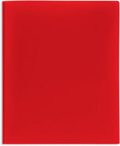 Office Depot® Brand 2-Pocket School-Grade Poly Folders with Prongs, 8-1/2" x 11", Assorted Colors, Pack of 48 in Saudi Arabia