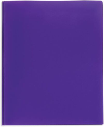 Office Depot® Brand 2-Pocket School-Grade Poly Folders with Prongs, 8-1/2" x 11", Assorted Colors, Pack of 48 in Saudi Arabia