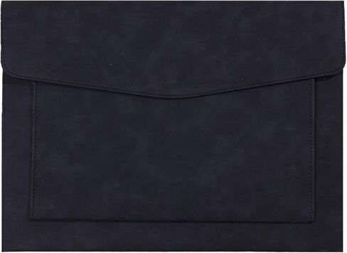 حافظة مستندات مجلد ملفات A4 من جلد البولي يوريثان مع حافظة مجلد مغلف مكونة من مقصورتين مع إغلاق سريع لعقد الاستلام (أزرق) in Kuwait