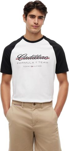 Tommy Hilfiger Men's F1 Short Sleeve Script Raglan Graphic Tee in Saudi Arabia