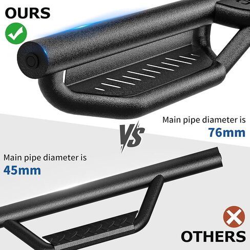 OEDRO Wheel to Wheel Running Boards Compatible with 2019-2026 Chevy Silverado/GMC Sierra 1500 Crew Cab, 2020-2026 2500HD 3500HD (Excl. 2019 1500 LD/Limited), Bed Access Side Steps Steel Nerf Bars in Saudi Arabia