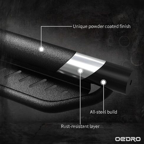OEDRO Wheel to Wheel Running Boards Compatible with 2019-2026 Chevy Silverado/GMC Sierra 1500 Crew Cab, 2020-2026 2500HD 3500HD (Excl. 2019 1500 LD/Limited), Bed Access Side Steps Steel Nerf Bars in Saudi Arabia
