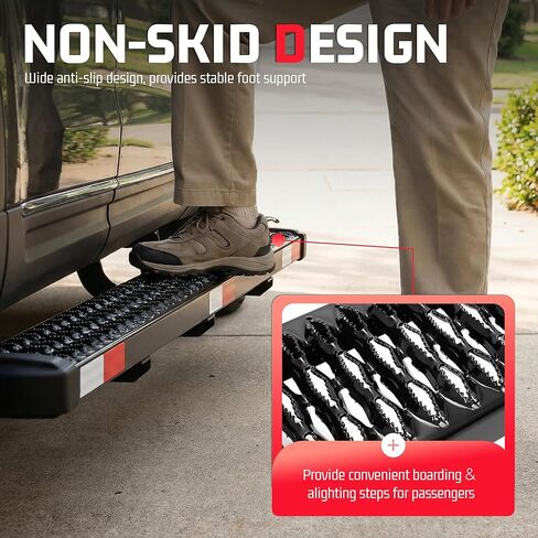 55-1/2" x 7-1/4" Side Step Right Compatible with 2015-2025 Ford Transit 150/250/350 Step Plates Grip Step Sliding Door Running Board Kit Cargo Van Step Powder Coated Steel Black Passenger Side in Saudi Arabia