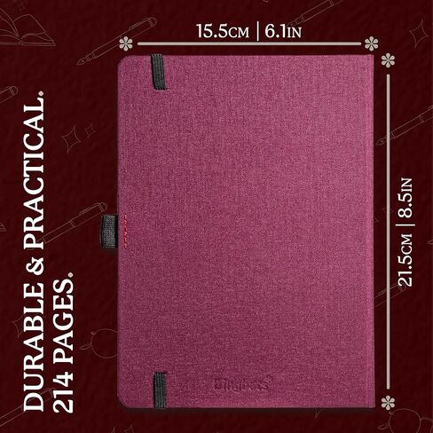 Dingbats* مجلة قراءة لمحبي الكتب - متتبع كتب بغلاف مقوى من الورق السميك لتسجيل القراءات والاقتباسات والتأملات، مع إغلاق مرن، وحلقة قلم وإشارات مرجعية للقراءة المنظمة in Kuwait