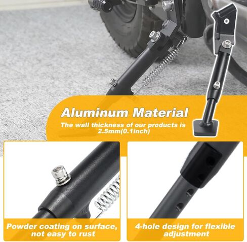 0-1.5" Motorcycle Adjustable Kickstand Side Stand Fit for Ruckus/Zoomer 2003-2024 in Saudi Arabia