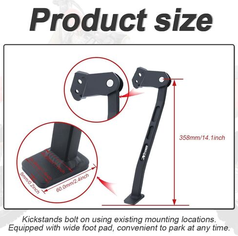 حامل جانبي للدراجة الترابية Xitomer متوافق مع CRF450R CRF250R CRF250RX CRF450RWE 2019-2024، حامل مساعد من الألومنيوم 6061، مسمار مباشر بدون حفر in Kuwait