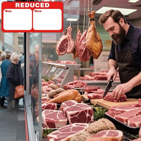 1050 Pcs Reduced Price Labels 1.97x0.98 inch Business Retail Discount Price Reduction Stickers Clearance Merchandising Sale Labels of Shop Butchers Bakers Market Seller in Saudi Arabia