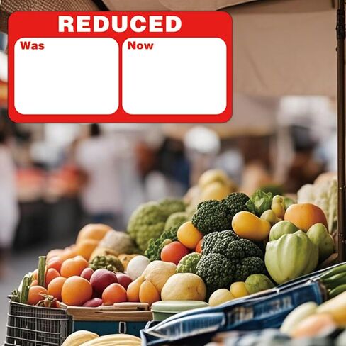 1050 Pcs Reduced Price Labels 1.97x0.98 inch Business Retail Discount Price Reduction Stickers Clearance Merchandising Sale Labels of Shop Butchers Bakers Market Seller in Saudi Arabia