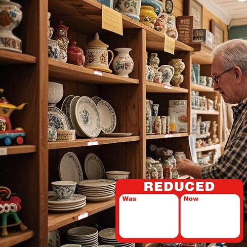 1050 Pcs Reduced Price Labels 1.97x0.98 inch Business Retail Discount Price Reduction Stickers Clearance Merchandising Sale Labels of Shop Butchers Bakers Market Seller in Saudi Arabia