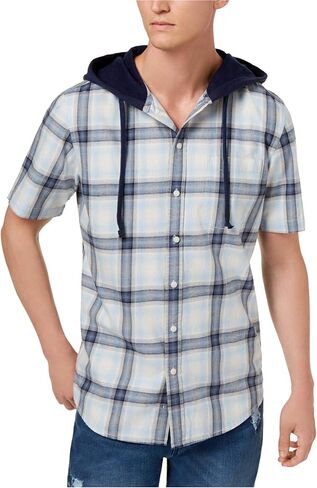 American Rag Mens Hooded Ian Button Up Shirt in Saudi Arabia