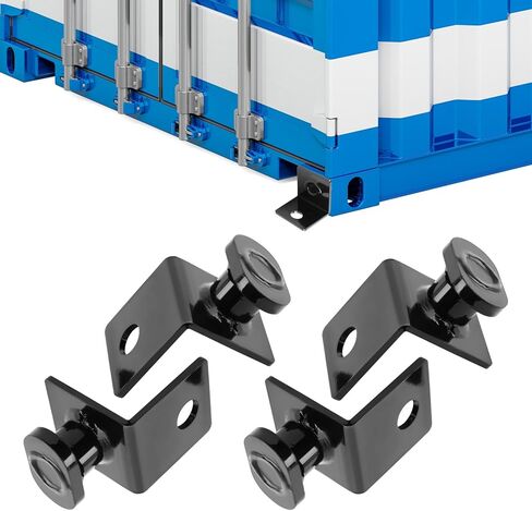maXpeedingrods 4 Pack Shipping Container Anchors, Powder Coated Shipping Containers Side Twist Lock, Shipping Container Tie Downs for Anchoring to Rock Floor or Cement in Saudi Arabia