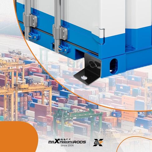 maXpeedingrods 4 Pack Shipping Container Anchors, Powder Coated Shipping Containers Side Twist Lock, Shipping Container Tie Downs for Anchoring to Rock Floor or Cement in Saudi Arabia