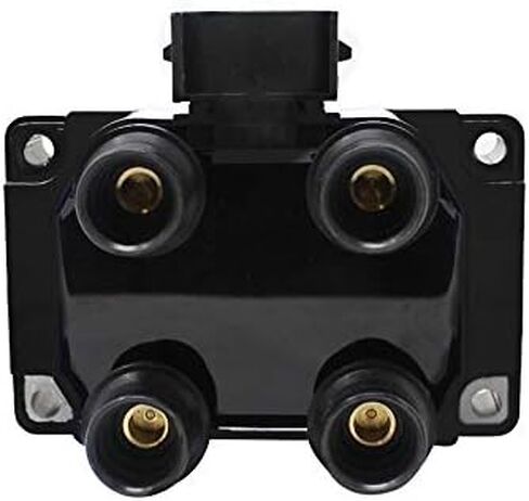ENA Set of 2 Ignition Coil with 8 Platinum Spark Plug and Blue Wire Set Compatible with Lincoln Mark VIII 4.6L V8 Replacement for FD487 in Saudi Arabia