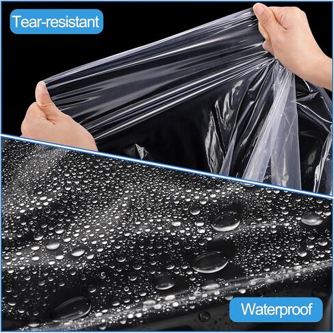 Foraineam 3 Pack Plastic Covers for Furniture, Waterproof & Dustproof Sofa Storage Covers, 118" x 158" Extra Large Bed Couch Protector Cover Shelter for Moving Protection and Long Term Storage in Saudi Arabia